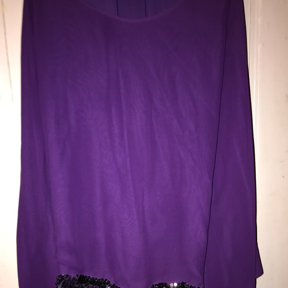 Purple blouse with sequencing